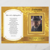 Sjabloon Golden Funeral Program (Voorkant)