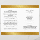 Sjabloon Golden ornamental Funeral Program (Achterkant)