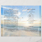 Sjabloon Golden strand Funeral Program (Achterkant)