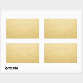 Sjabloon Goud Glans Voeg Tekst of Logo Toe Rechthoekige Sticker (Vel)