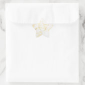 Sjabloon Goud Marmer Voeg Uw Tekst Modern Toe Ster Sticker (Tas)