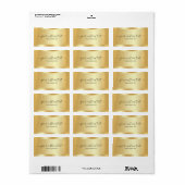 Sjabloon Goud Uw Aangepaste Tekst Hand Geschrift A Etiket (Full Sheet)