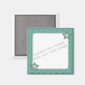 Sjabloon - Green Star Lijst Design Magneet (Voorkant / Achterkant)