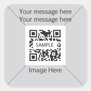 Sjabloon grijs 1 vierkante sticker