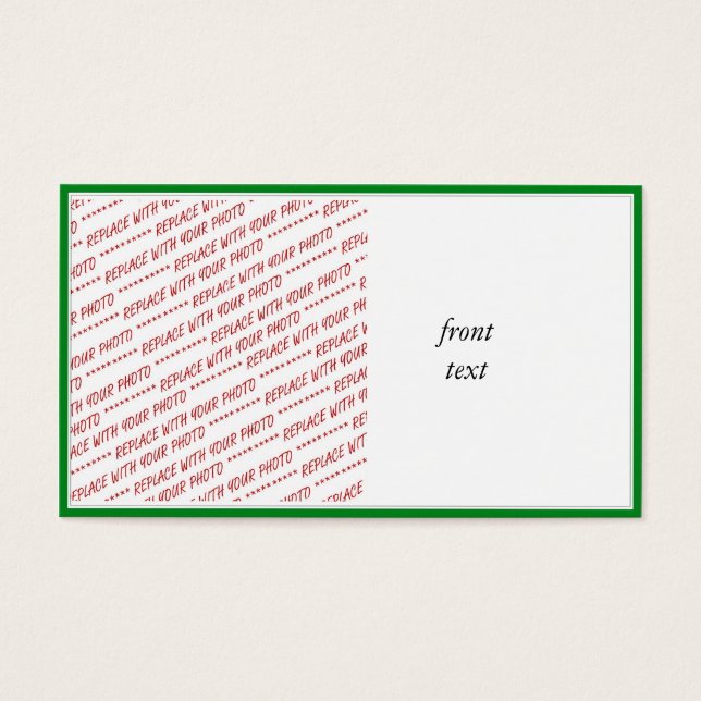 Sjabloon groen bijgesneden rand visitekaartje (Voorkant)