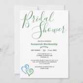 Sjabloon Groen blauw verbonden harten Vrijgezellen Kaart (Voorkant)