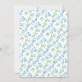 Sjabloon Groen blauw verbonden harten Vrijgezellen Kaart (Achterkant)