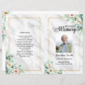 Sjabloon groen bloemetjesprogramma (Voorkant / Achterkant)