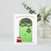 Sjabloon groene deur voor kerstvakantie (Staand voorkant)