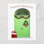 Sjabloon groene deur voor kerstvakantie (Voorkant)