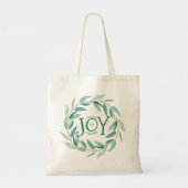 Sjabloon Groene leafs met kerstmis met smakelijke Tote Bag (Voorkant)