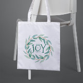 Sjabloon Groene leafs met kerstmis met smakelijke Tote Bag