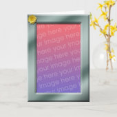 Sjabloon Groene omgezette foto-Wenskaart (Gele Bloem)