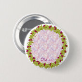 Sjabloon groene orchidee lei ronde button 5,7 cm (Voorkant /achterkant)