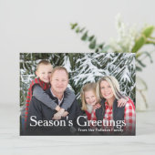 Sjabloon Groetings van Basic Family Photo Sason (Staand voorkant)