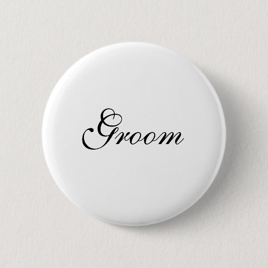 Sjabloon Groom bridal party Ronde Button 5,7 Cm (Voorkant)