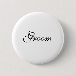 Sjabloon Groom bridal party Ronde Button 5,7 Cm