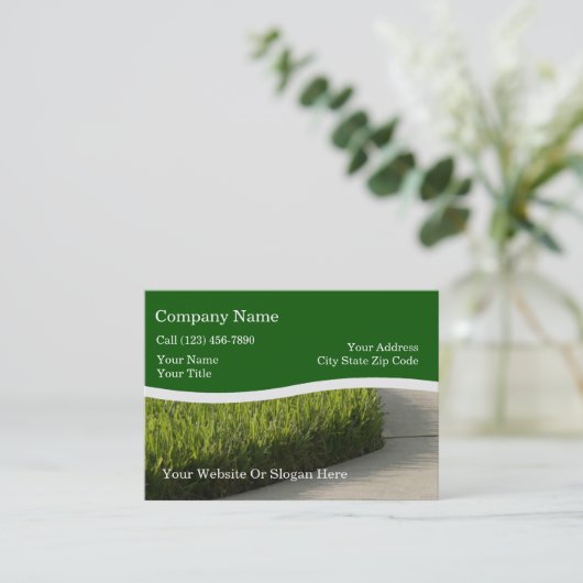 Sjabloon grote landschappelijke Visitekaartjes (Staand voorkant)