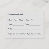 Sjabloon grote medische Visitekaartjes (Achterkant)