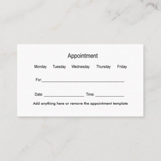 Sjabloon Haarstylist reenterontwerp Afsprakenkaartje (Achterkant)