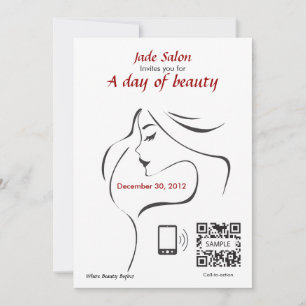 Sjabloon Hair Salon uitnodigen Kaart