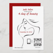 Sjabloon Hair Salon uitnodigen Kaart (Voorkant / Achterkant)