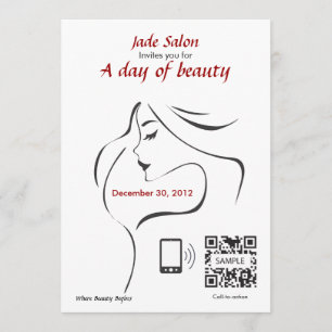 Sjabloon Hair Salon uitnodigen Kaart