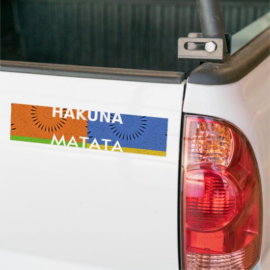 Sjabloon Hakuna Matata Bumpersticker (Op Truck)