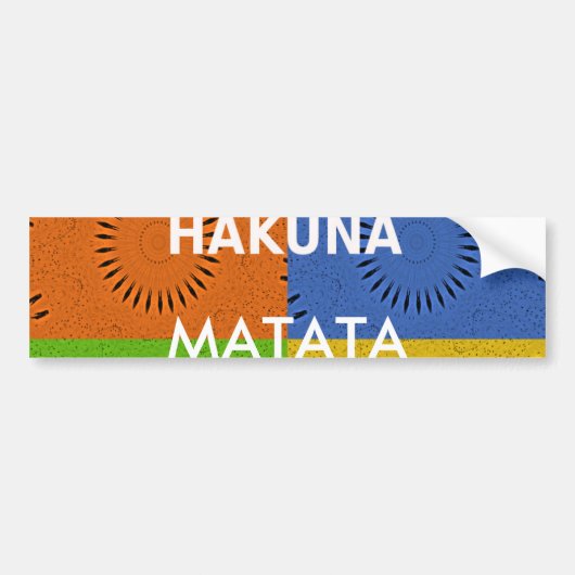Sjabloon Hakuna Matata Bumpersticker (Voorkant)