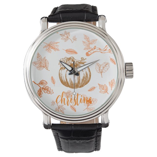 Sjabloon halloween pompoenhorloge horloge (Voorkant)