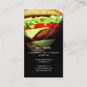 Sjabloon hamburgervisitekaartjes visitekaartje (Achterkant)