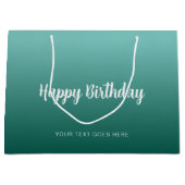  Sjabloon Handgeschreven Happy Birthday Groot Cadeauzakje (Voorkant)