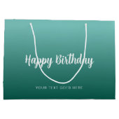  Sjabloon Handgeschreven Happy Birthday Groot Cadeauzakje (Achterkant)