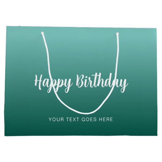  Sjabloon Handgeschreven Happy Birthday Groot Cadeauzakje (Achterkant)