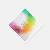 Sjabloon handgeschreven script voor Bright kleuren Servet (Hoek)