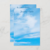 Sjabloon Handschriftafhankelijke naam Blauwe hemel (Voorkant / Achterkant)