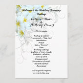 Sjabloon Hawaiian Plumeria Program (Voorkant)