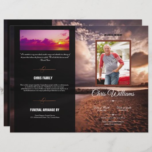 Sjabloon Herdenkingsprogramma (Voorkant / Achterkant)