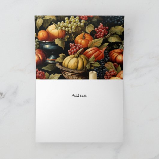 SJABLOON, Herfstoogst, kleuren van herfst, Kaart (Binnen)