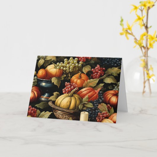 SJABLOON, Herfstoogst, kleuren van herfst, Kaart (Gele Bloem)