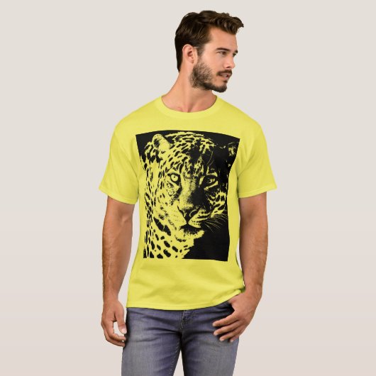 Sjabloon Hoofd gezichtsveld Pop Kunst elegante Man T-shirt (Voorkant volledig)