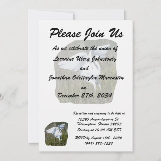 Sjabloon huwelijksuitnodiging kaart (Voorkant)