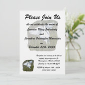 Sjabloon huwelijksuitnodiging kaart (Staand voorkant)