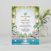 Sjabloon huwelijksuitnodiging | Verloving (Staand Voorkant)