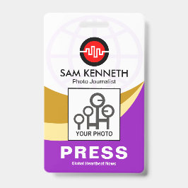 Sjabloon ID persfoto Global Curvature Waves Badge
