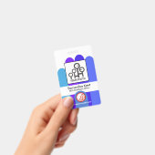 Sjabloon ID voor Personeelsfoto van Blauwe Helpend Badge (Handheld)