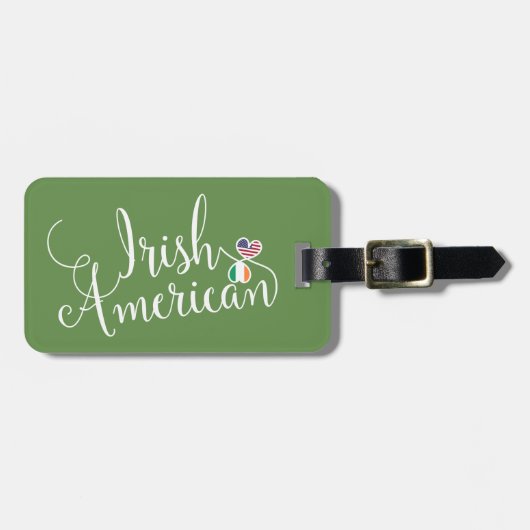 Sjabloon Iers-Amerikaans Bagagelabel met getwind h (Voorkant horizontaal)