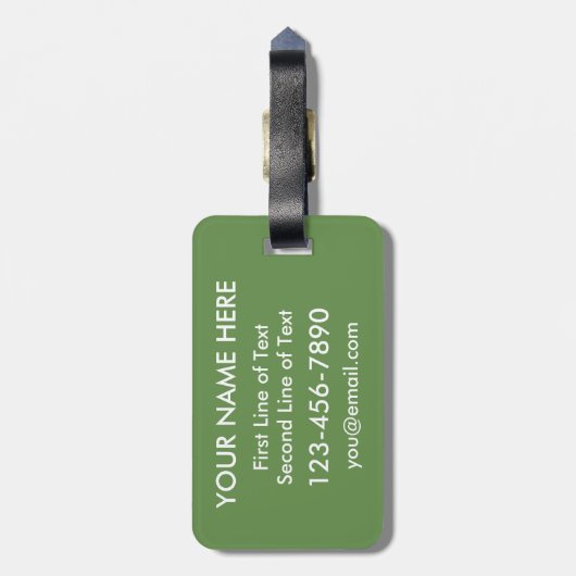 Sjabloon Iers-Amerikaans Bagagelabel met getwind h (Achterkant verticaal)