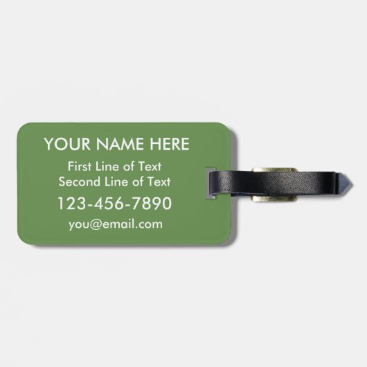 Sjabloon Iers-Amerikaans Bagagelabel met getwind h (Achterkant horizontaal)