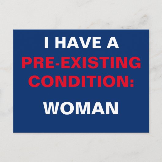 Sjabloon Ik heb een reeds bestaande aandoening Tru Briefkaart (Voorkant)